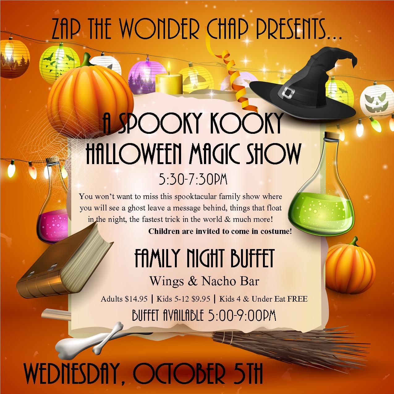 Family Buffet & Entertainment Halloween Magic Show Signature of Solon 20161005